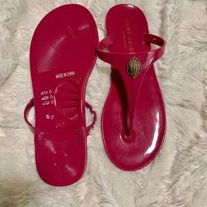 Kurt Geiger Fuchsia Sandals with Gold Accent